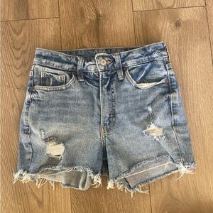 Old Navy Blue Distressed Jean Shorts